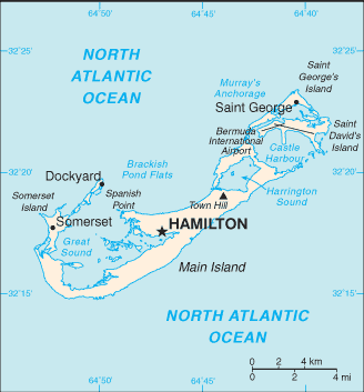 Mapa de Bermudas político actualizado