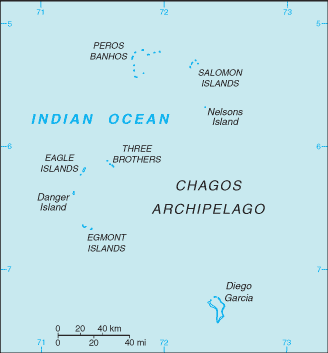 Mapa de Territorio Británico del Océano Índico político actualizado