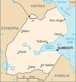 Mapa de Djibouti político actualizado