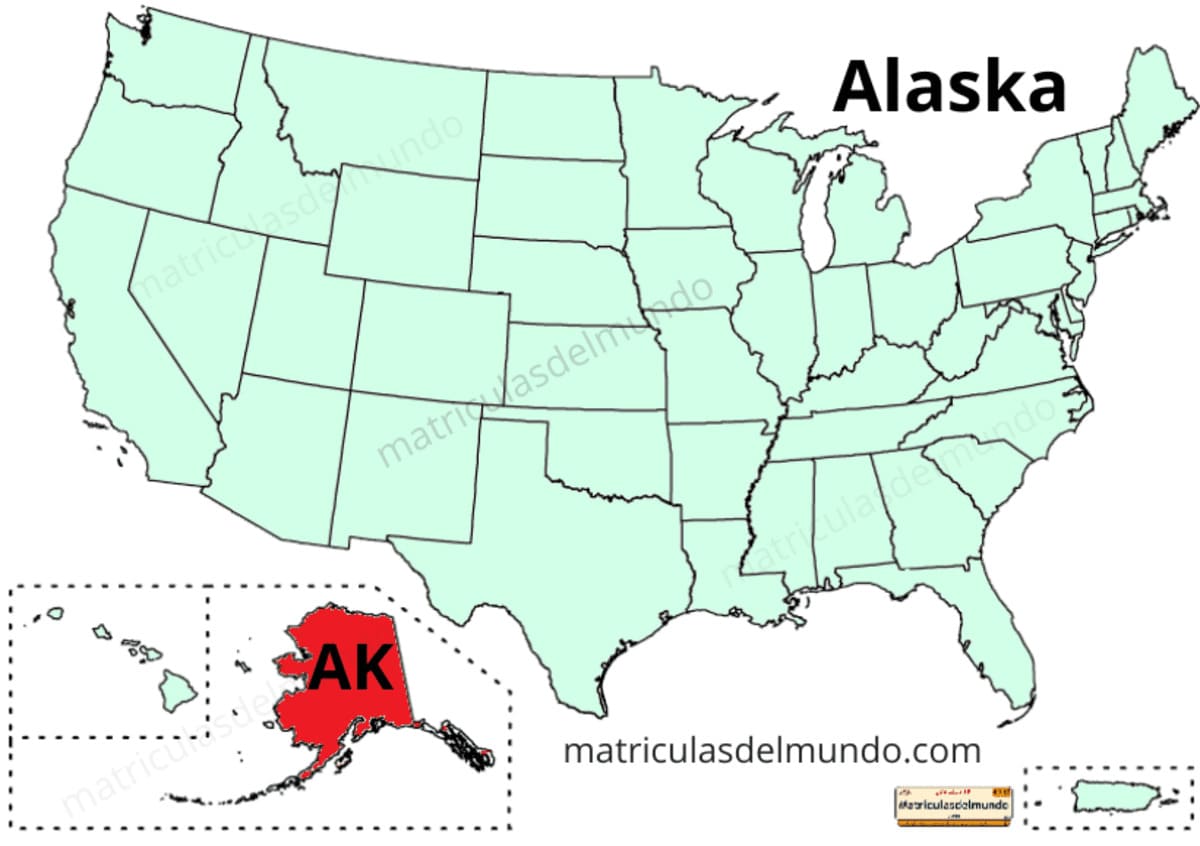 Mapa de Alaska político actualizado