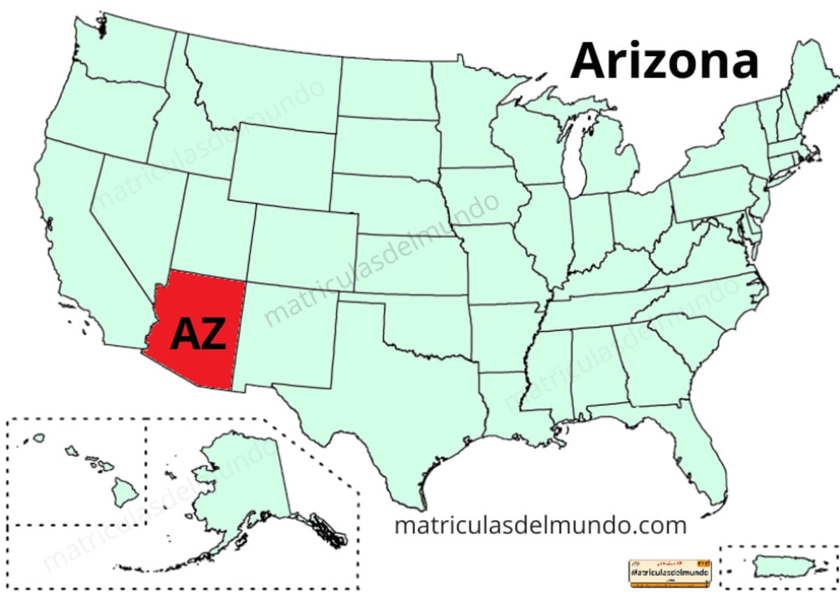 Mapa de Arizona político actualizado