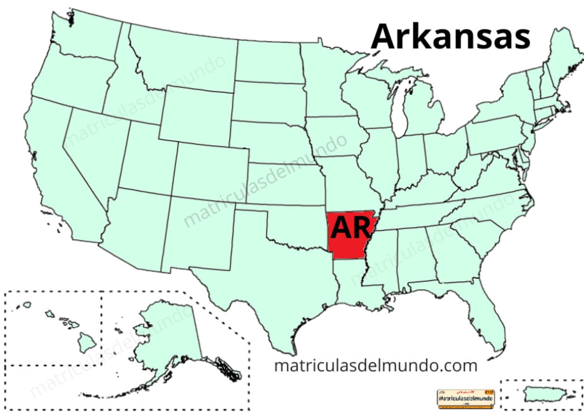 Mapa de Arkansas político actualizado