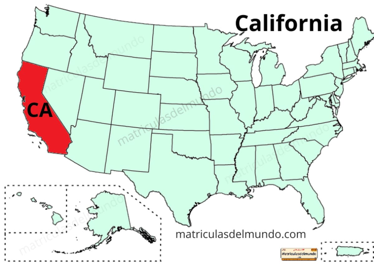 Mapa de California político actualizado