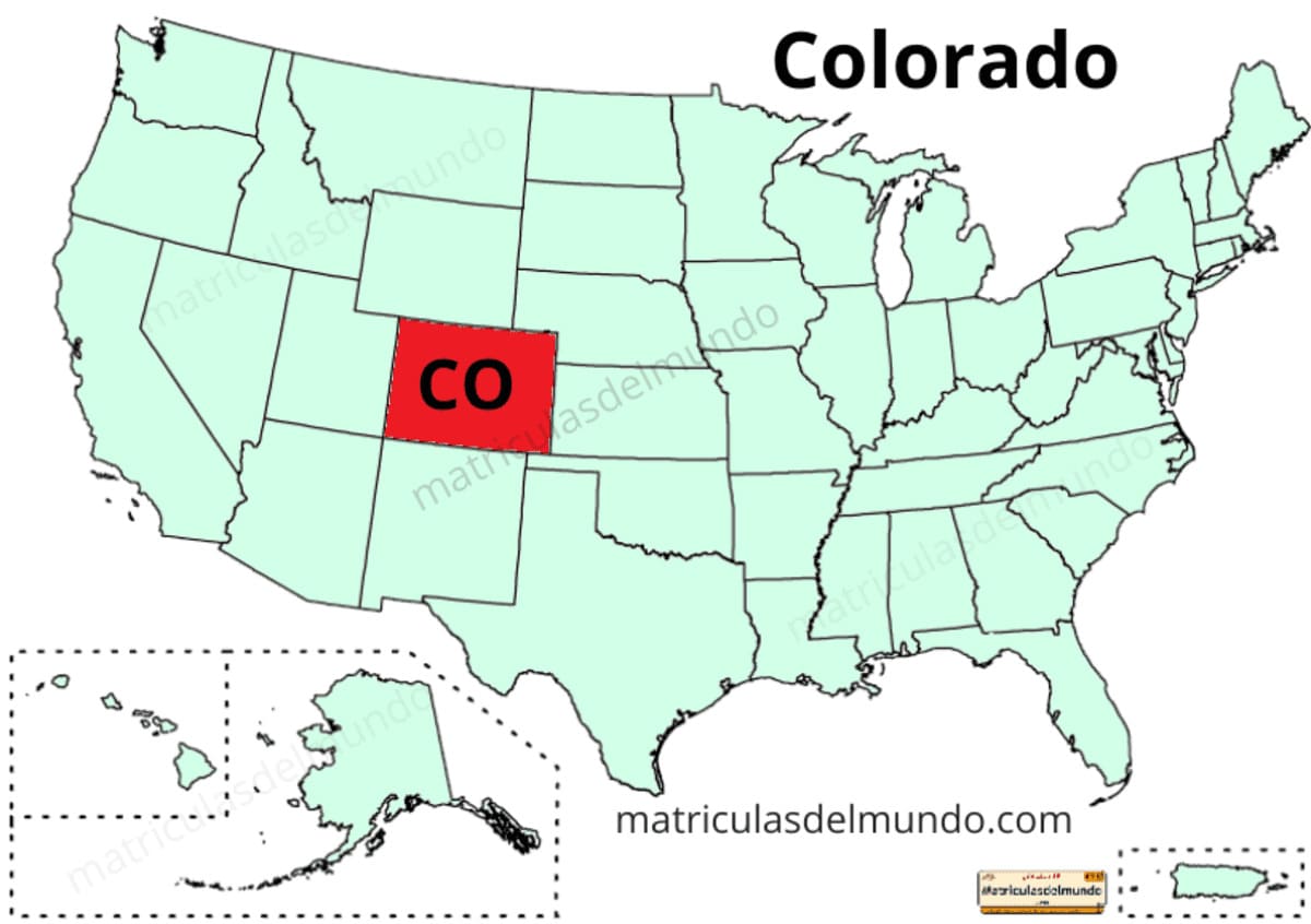 Mapa de Colorado político actualizado