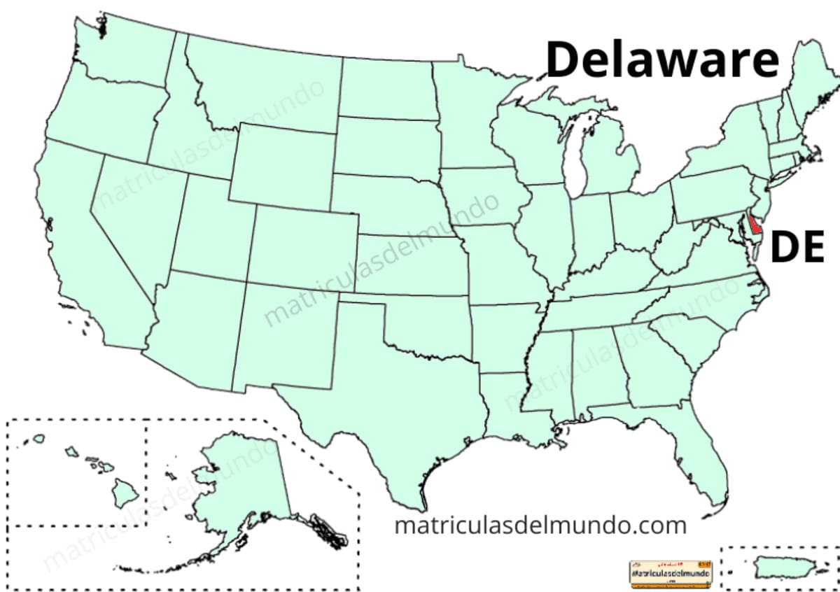 Mapa de Delaware político actualizado
