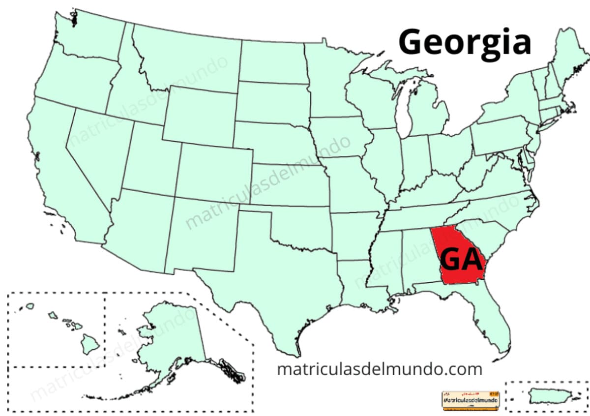 Mapa de Georgia político actualizado