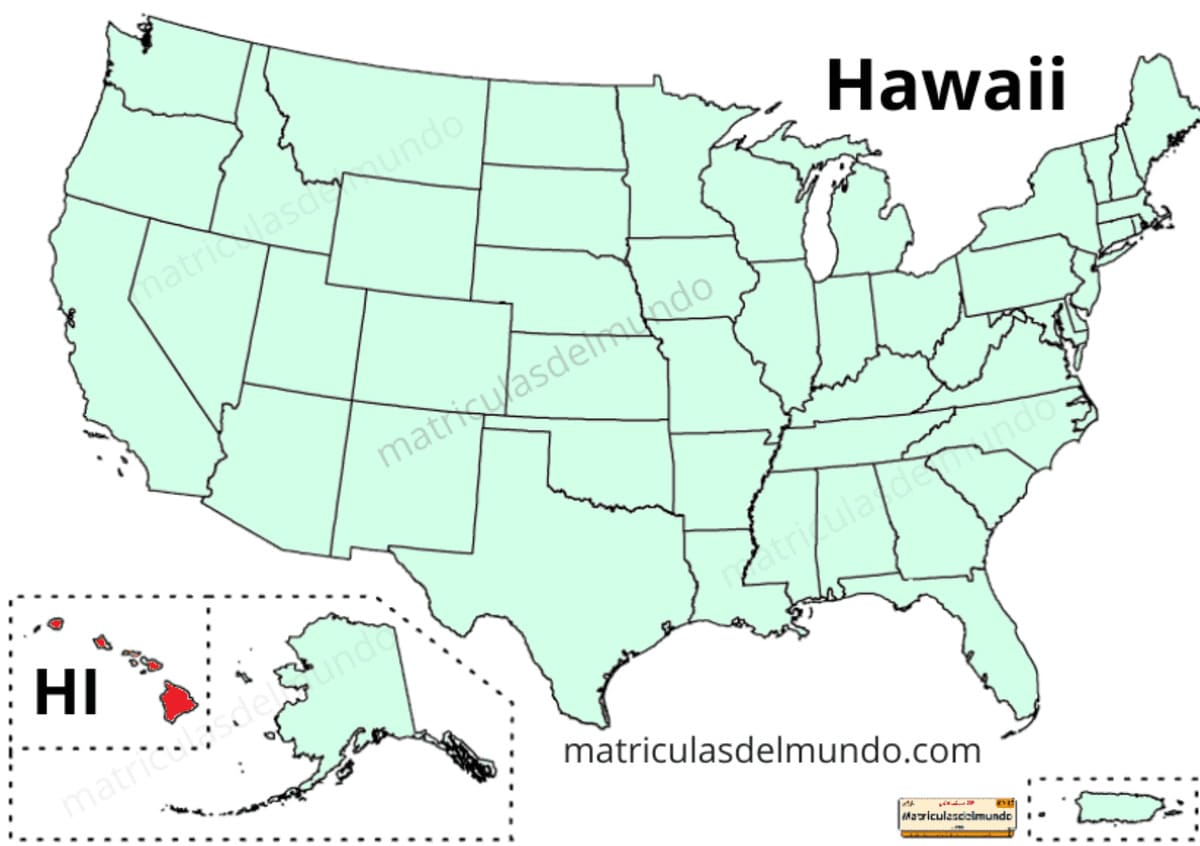 Mapa de Hawaii político actualizado