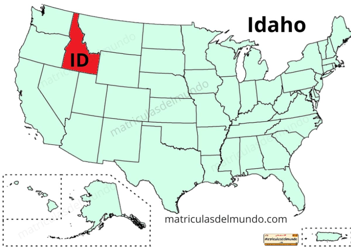 Mapa de Idaho político actualizado
