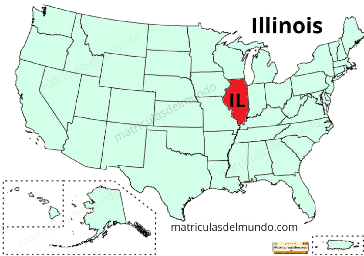 Mapa de Illinois político actualizado