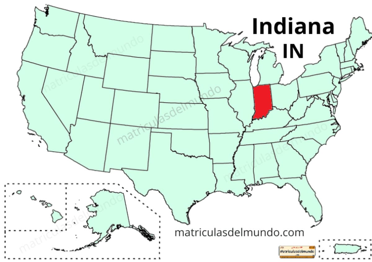 Mapa de Indiana político actualizado
