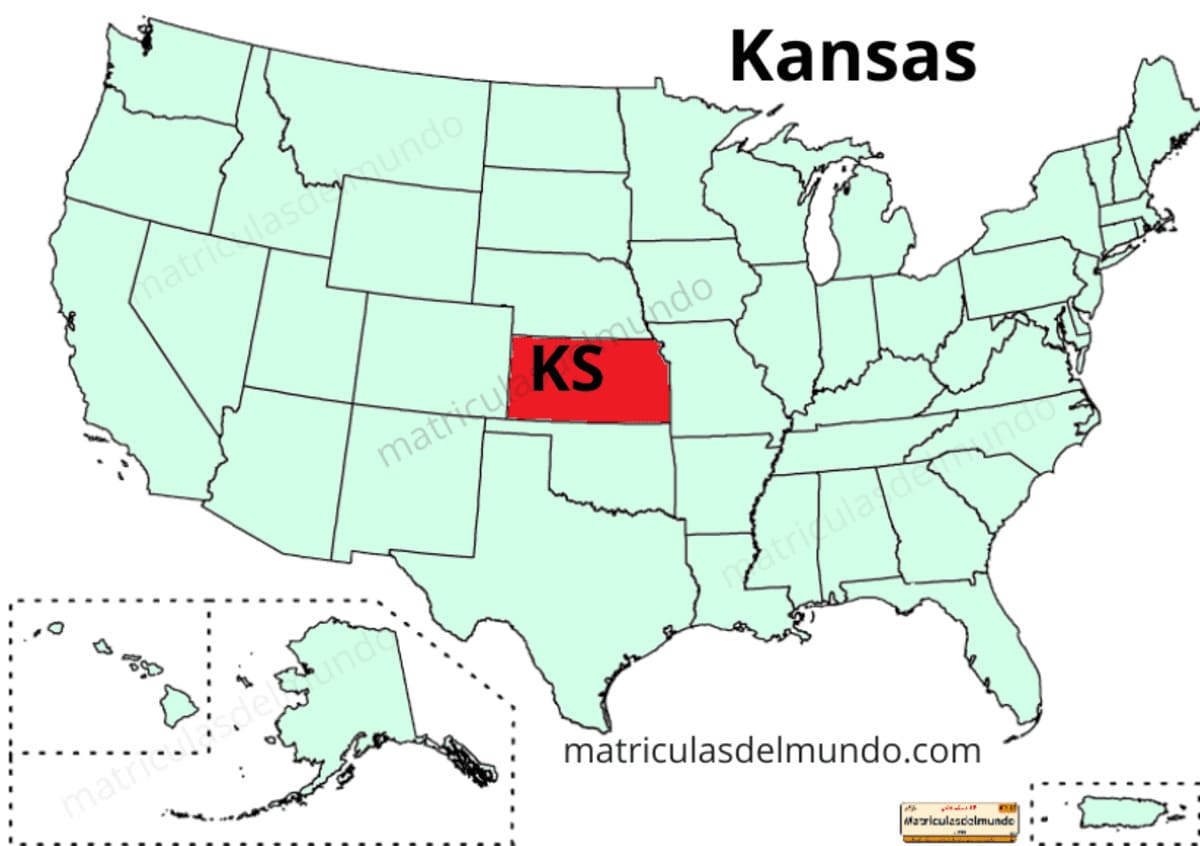 Mapa de Kansas político actualizado