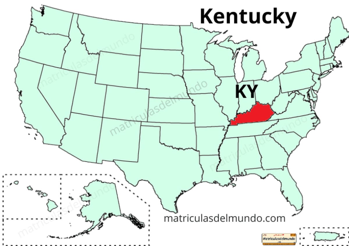 Mapa de Kentucky político actualizado