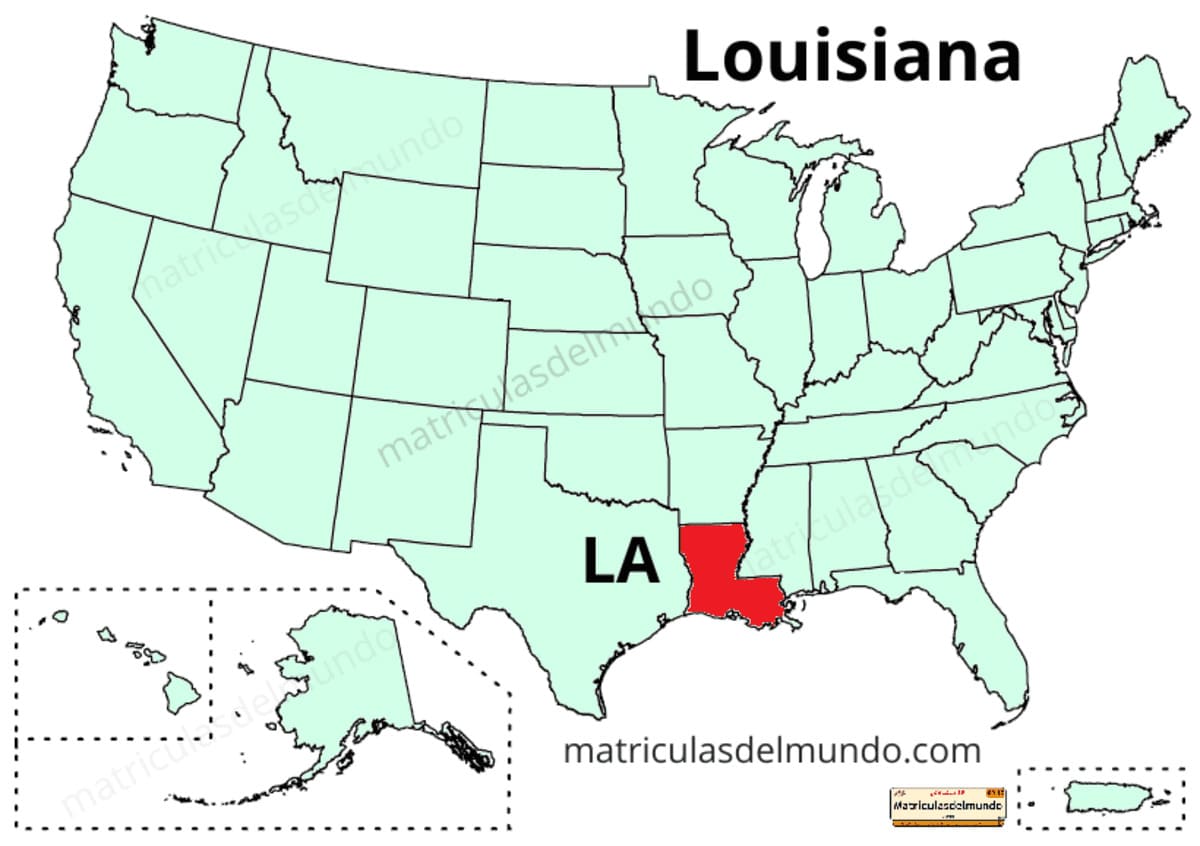Mapa de Louisiana político actualizado