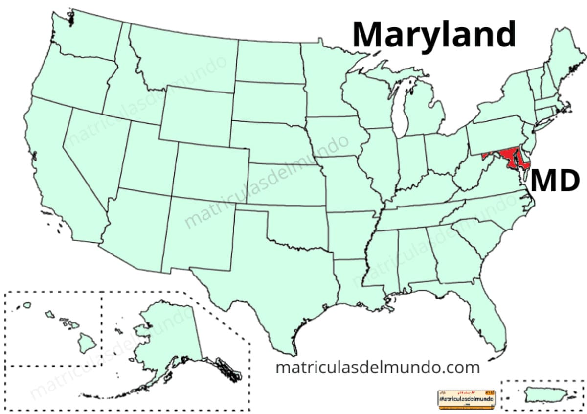 Mapa de Maryland político actualizado