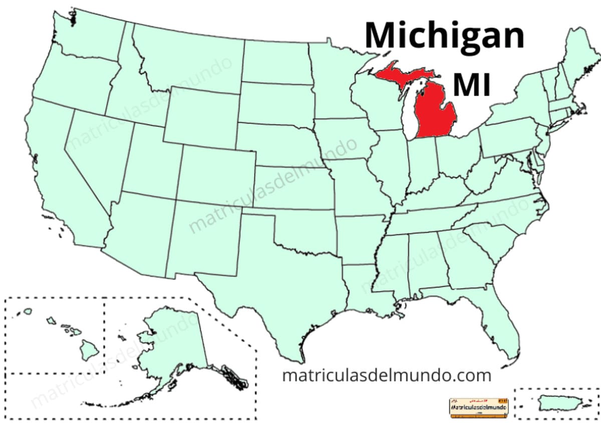 Mapa de Michigan político actualizado