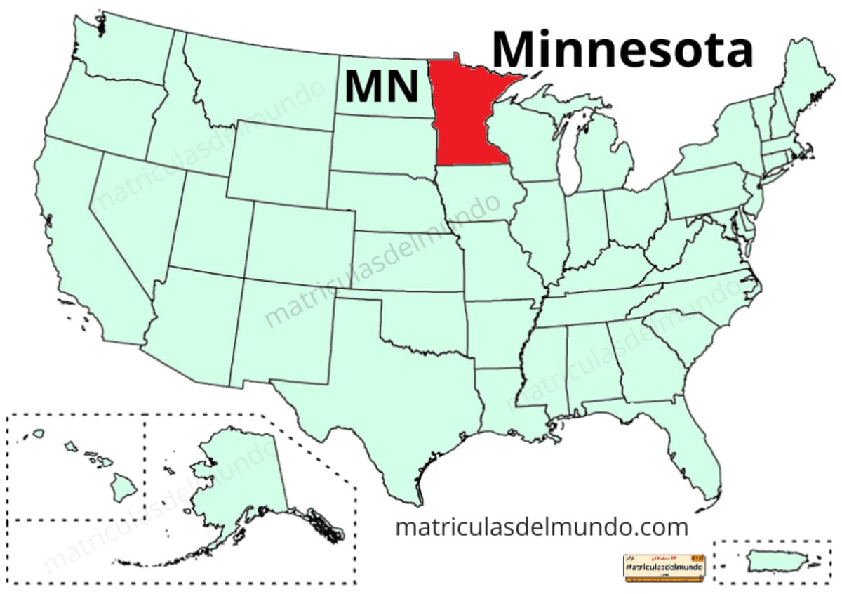 Mapa de Minnesota político actualizado