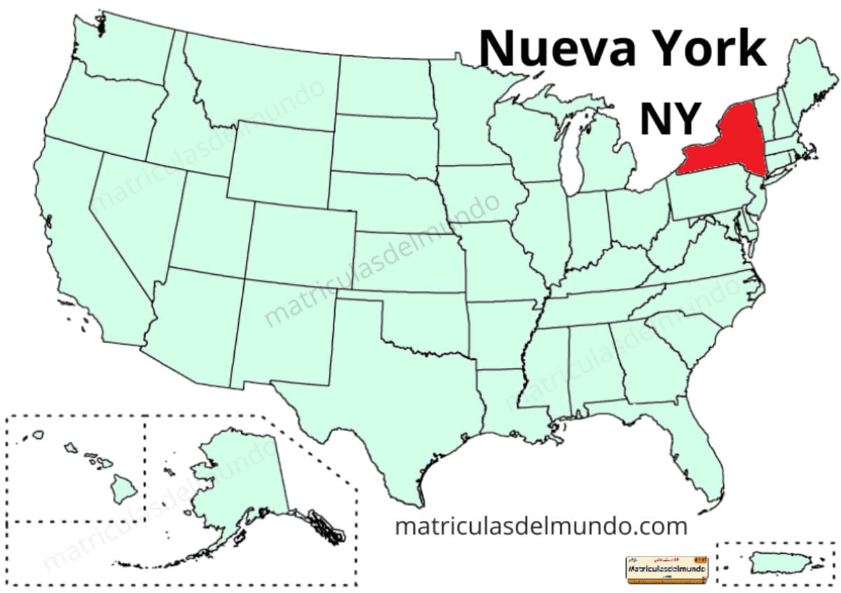 Mapa de Nueva York político actualizado