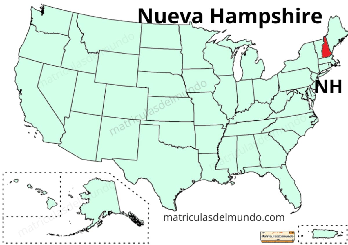 Mapa de Nuevo Hampshire político actualizado