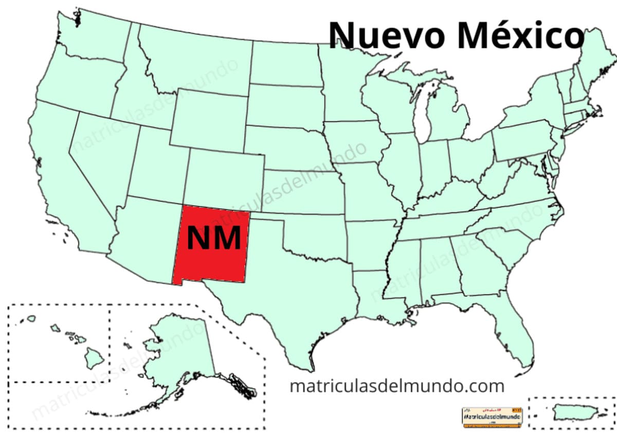 Mapa de Nuevo México político actualizado
