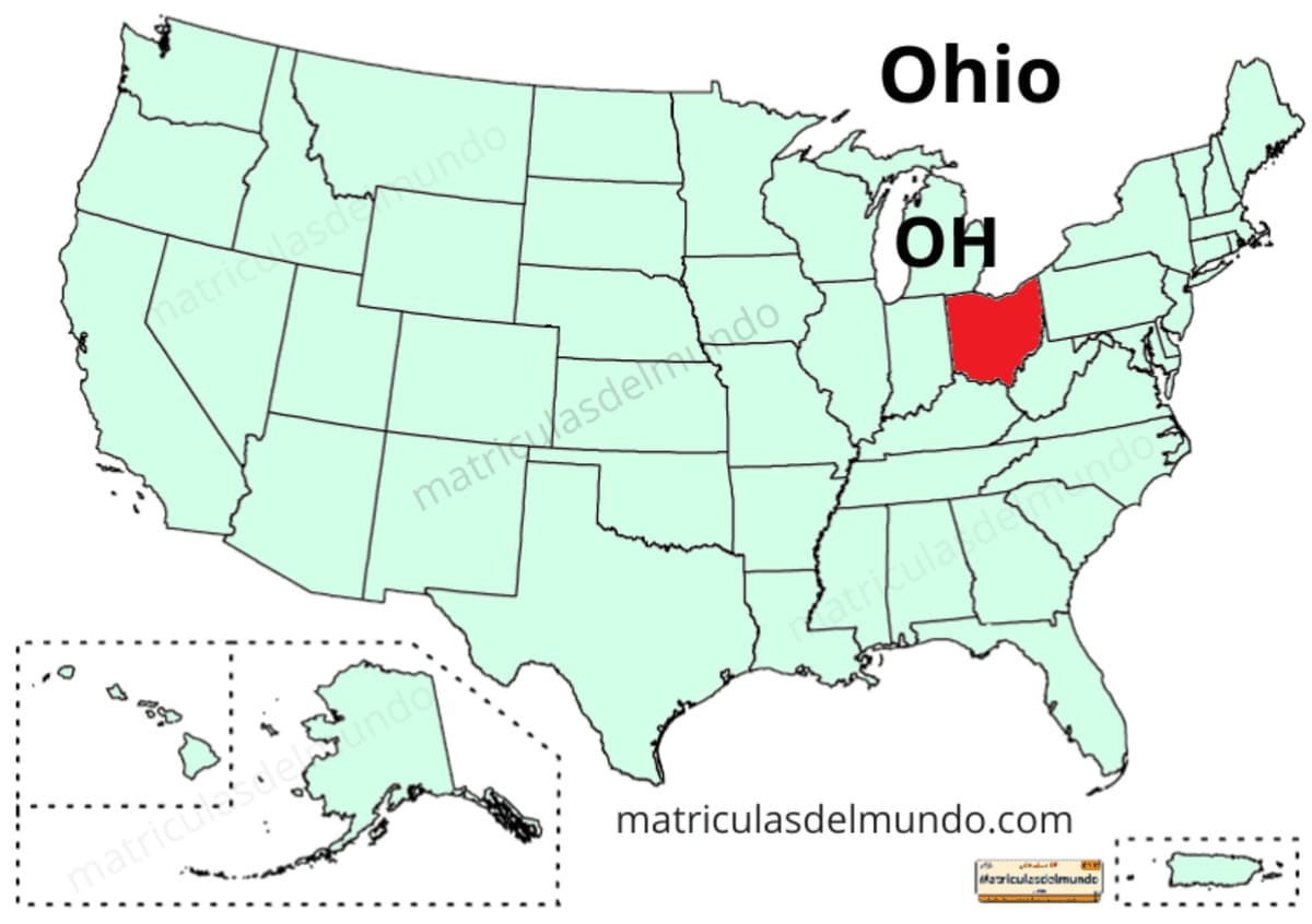 Mapa de Ohio político actualizado