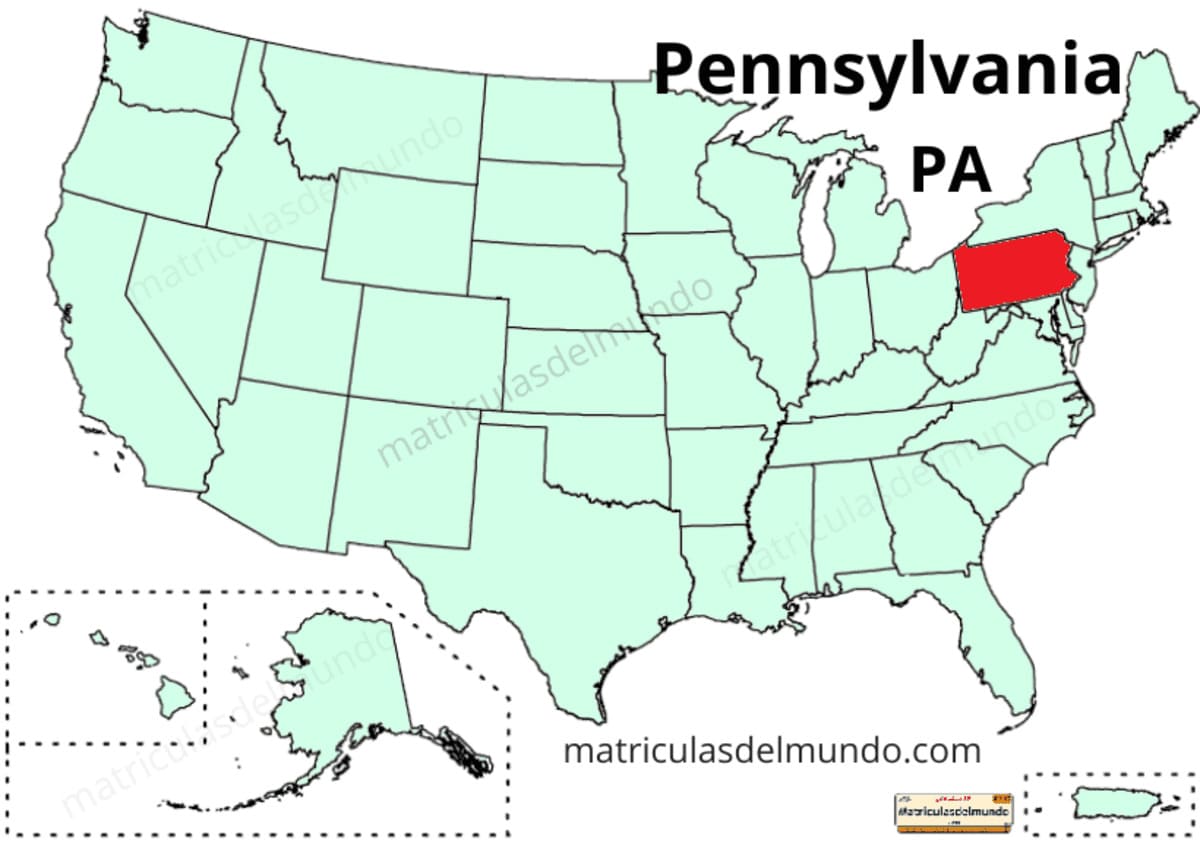 Mapa de Pennsylvania político actualizado
