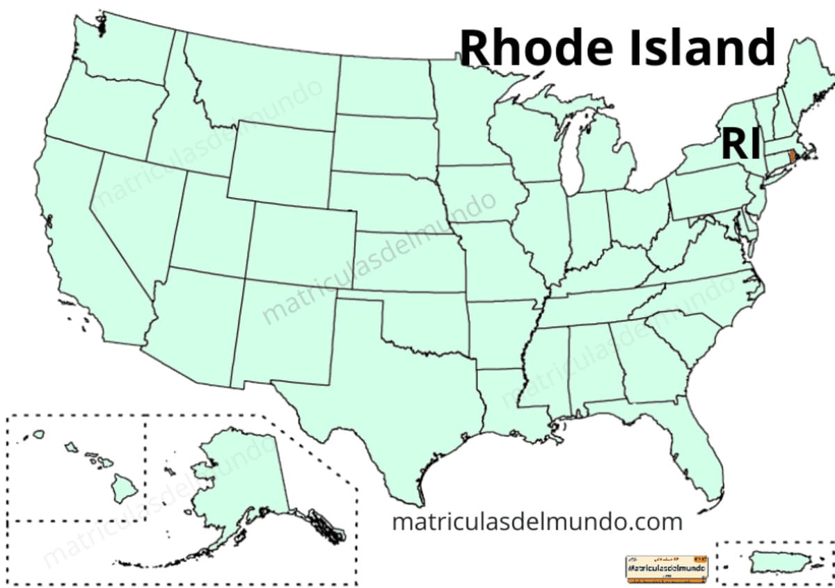 Mapa de Rhode Island político actualizado