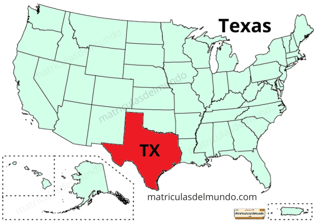 Mapa de Texas político actualizado