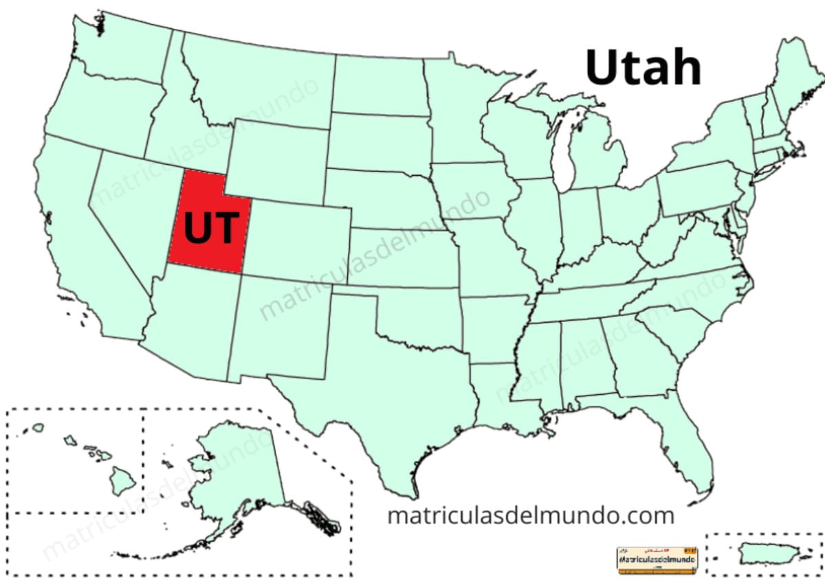 Mapa de Utah político actualizado