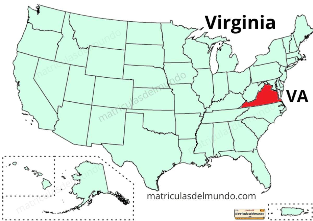 Mapa de Virginia político actualizado