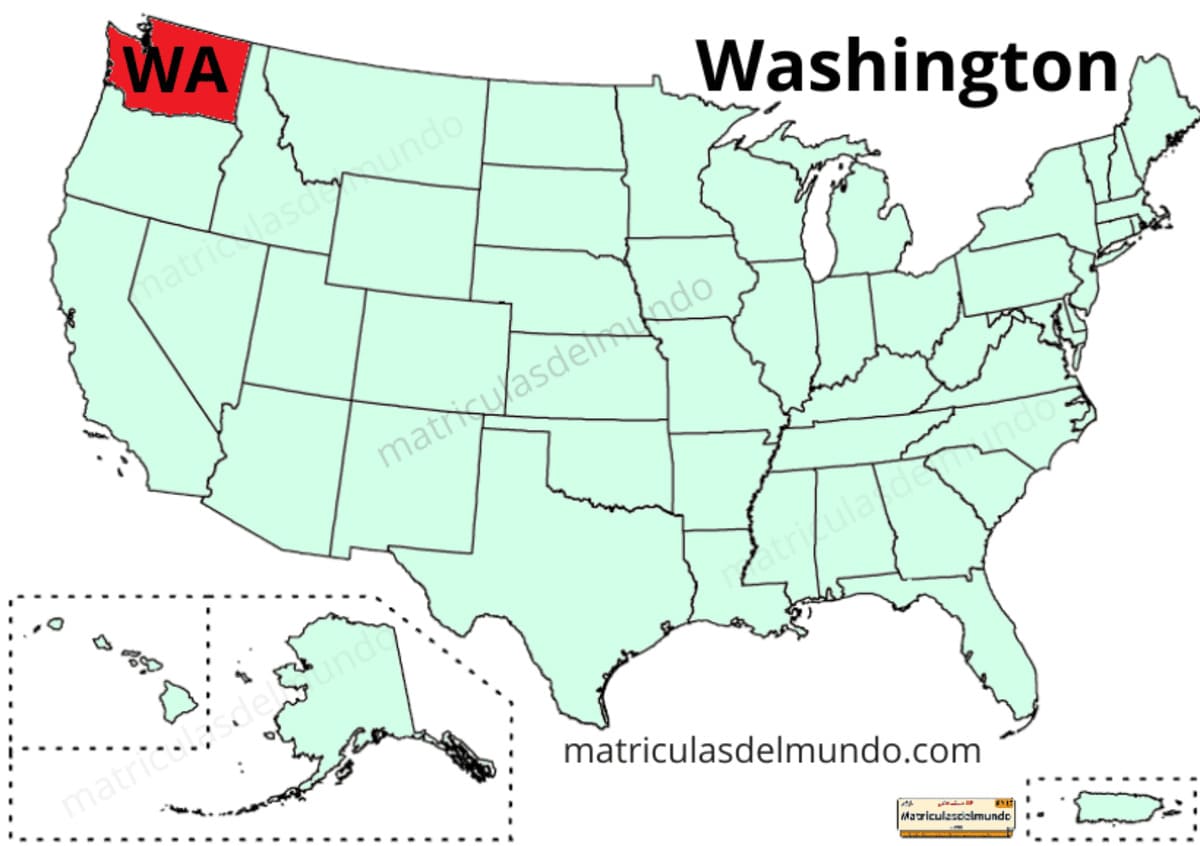 Mapa de Washington político actualizado
