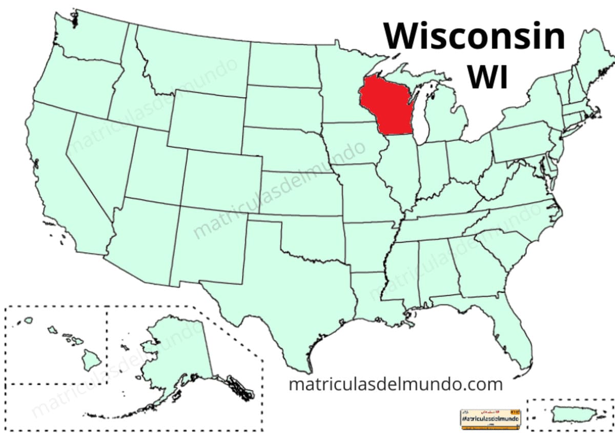Mapa de Wisconsin político actualizado