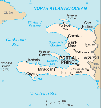 Mapa de Haití político actualizado