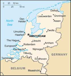 Updated political map of Netherlands