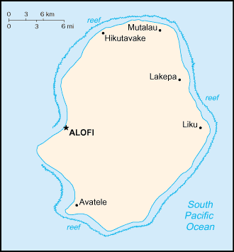 Mapa de Niue político actualizado