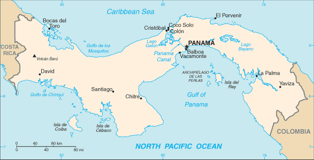 Mapa de Panamá político actualizado