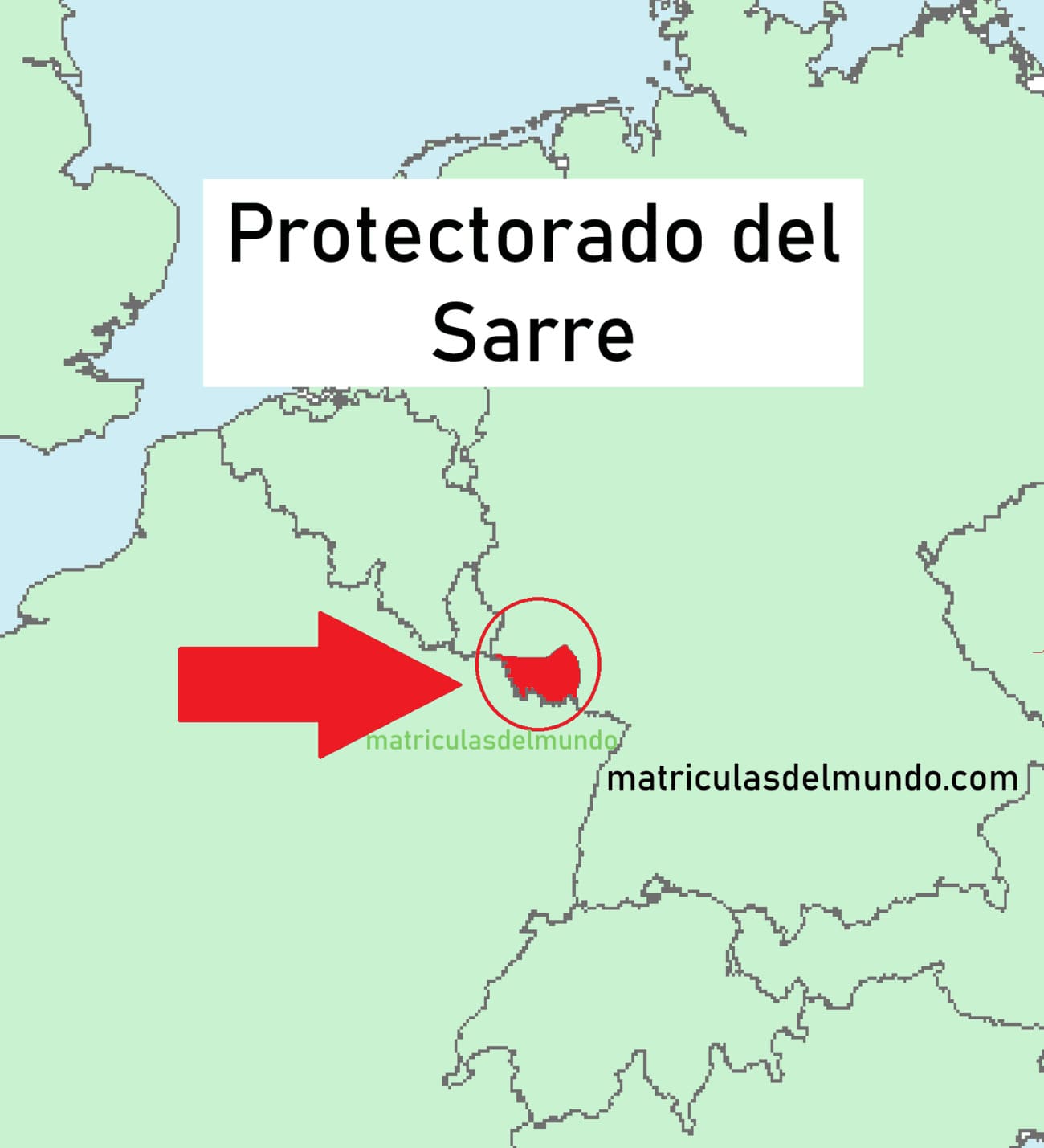 Mapa de Protectorado del Sarre político actualizado