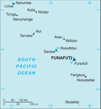 Updated political map of Tuvalu