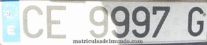 matricula de coche española de ceuta 9997 G foto