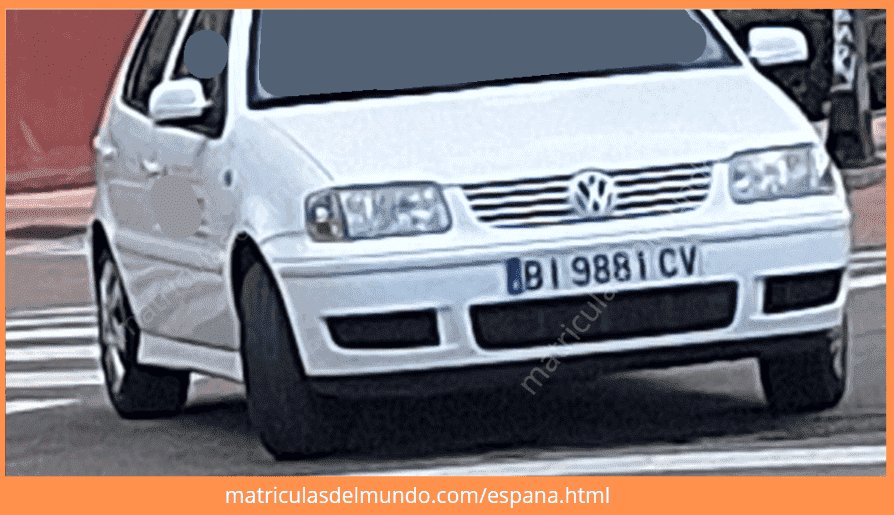 Ultima matrícula de coche de Bizkaia Vizaya Bilbao 9878 CV