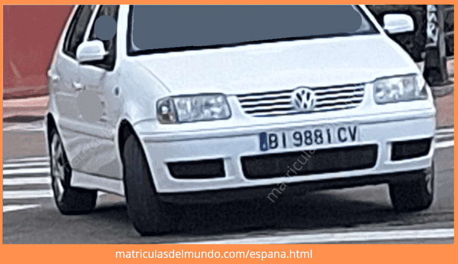 Ultima matrícula de coche de Bizkaia Vizaya Bilbao 9878 CV