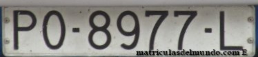 matricula de coche española de pontevedra antigua grafia fina obsoleta