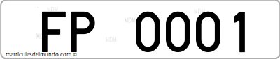 matricula coche aeropuerto slca letra FP