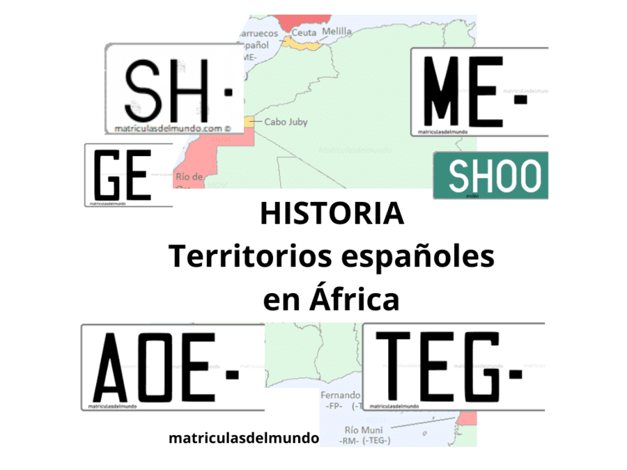 Matrículas de los territorios españoles en África