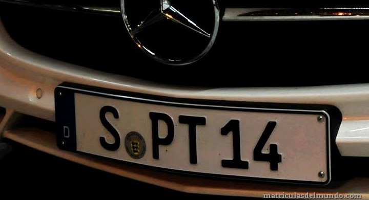 alemania sls amg license plate