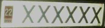 Matricula de Islandia personalizada