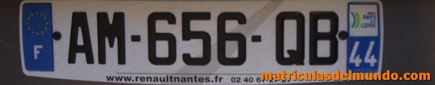 matrícula actual de Francia de Loire-Atlantique 44
