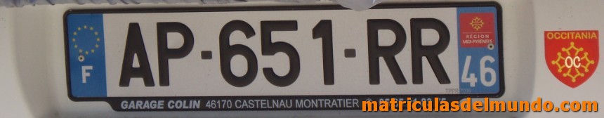 matrícula actual de Francia de Lot 46