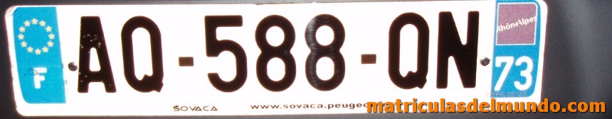 matrícula actual de Francia de Savoie 73