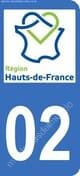 Logo departamento Aisne 02 matrícula Francia 
