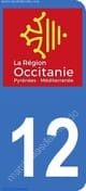 Logo departamento Aveyron 12 matrícula Francia